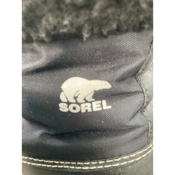 SOREL Waterproof Lace Up Black Boots NL2297-010 Snow Womens US 8.5 UK 6.5 - Picture 9 of 10